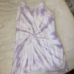 Purple Tie Dye Mini Dress